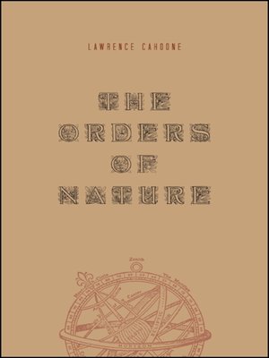 cover image of The Orders of Nature